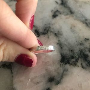 Tiffany I love you silver band